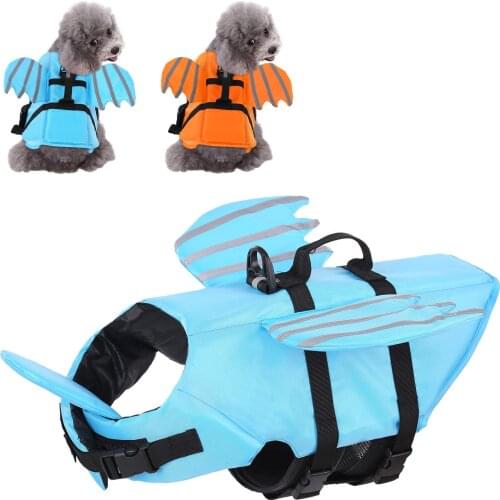 Dog Life Pets Vest Safety Jacket Summer Vacation Oxford Reflective Breathable Clothes Dogs Swimwear Pets Swimming Suit