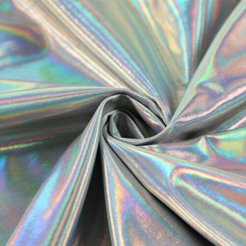 150cm*50cm dance stage Shiny Lycra spandex fabric bronzing special wedding costume fabric DIY stage costume cosplay Dress