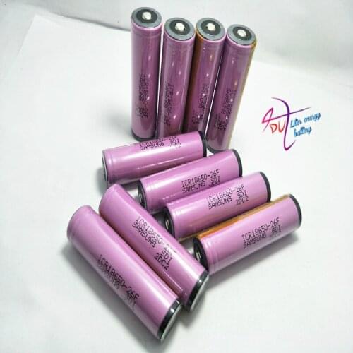 20pcs/lot 100% New Original 18650 ICR18650-26FM 2600mAh Li-ion 3.7 V Rechargeable Battery