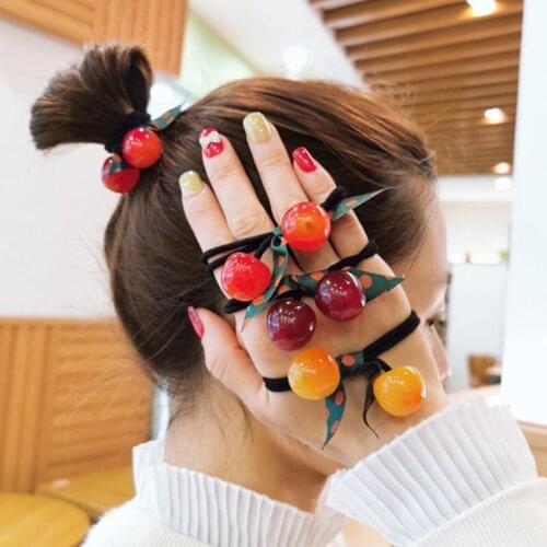 Fashion Geometric Elastic Hair Bands Scrunchy Women Nylon Rubber Gum Rope Band Girl Ponytail Holder Headdress Hair Accessories