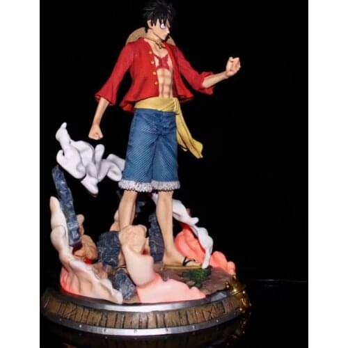 36CM One Piece Luffy GK Figurine Monkey PVC Model Figure 1/5 Scale With Light Toys For Christmas
