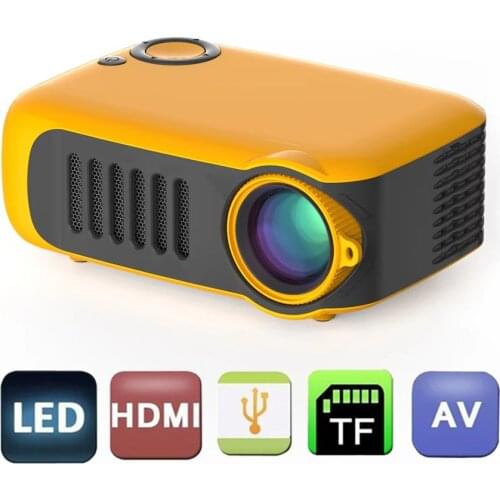 A2000 Mini Projector for Home Cinema , 800 lumens Support 1080P Video Projector HDMI USB SD Media Player Beamer