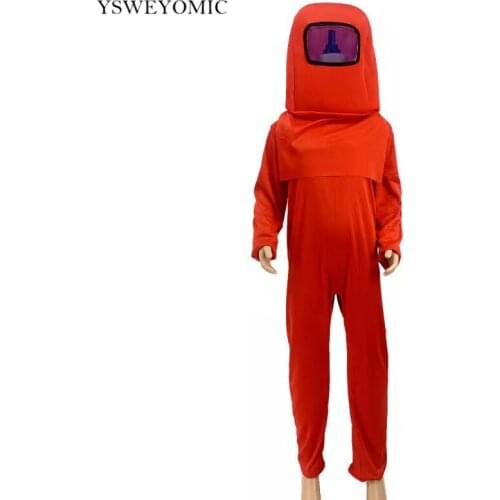 Anime Cosplay Kids Among Us Carnival Jumpsuit Game Space Kill Cosplay Costume Kids Mask Backpack Halloween Party Suit 6 Colors