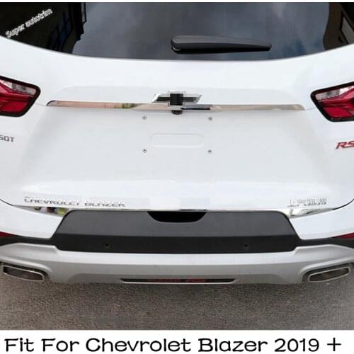 Auto Exterior Parts Stainless Steel Rear Trunk Steamer Lid Cover Tailgate Boot Back Strip Trim For Chevrolet Blazer 2019 - 2021