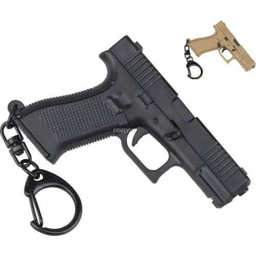 Tactical Pistol Shape Keychain Mini Portable Decorations Detachable G-45 Gun Weapon Keyring Key Chain Ring