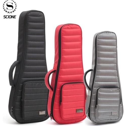 Scione Ukulele Hard Box Case Bag 21 23 24 26 Inches Soprano Concert Tenor Ukelele Gray Guitar Accessories Parts