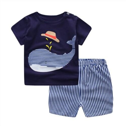 Summer Baby Boy Clothes suits Baby Girl Clothing sets 2pcs Kids Cotton Tshirt Pant Cool and Fashion Newborn Clothes Sets