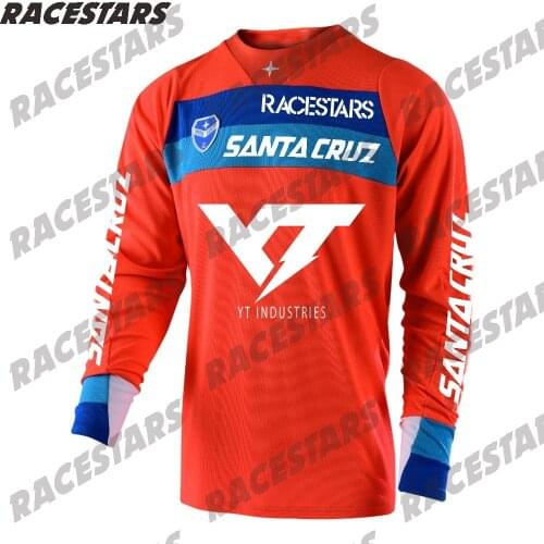 Santa Cruz Team MTB Jersey Race Moto bike Clothing Motorcycle Motocross Long Sleeve Cycling Jersey MX BMX ATV Downhill Mountain