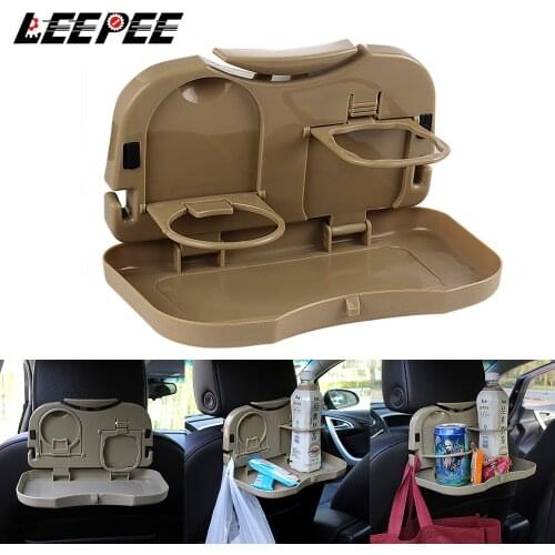 LEEPEE Hot Selling 1pcs Foldable Car Back Seat Table Auto Drink Food Cup Tray Holder Stand Desk Car Accessories