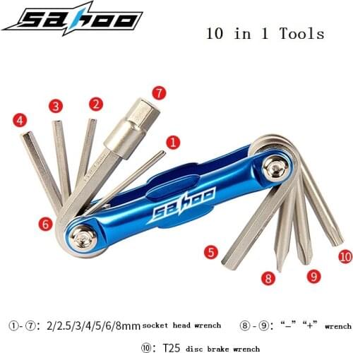 Sahoo Bicycle Multifunction Tools Socket Head Wrench Screw Spanner Brake Derailleur Bicycle Accessories Installation Disassembly