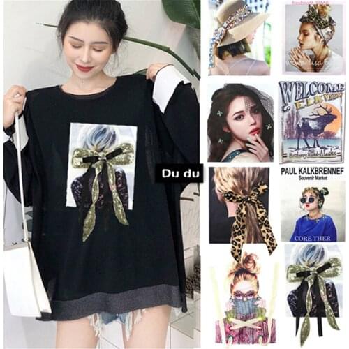 Sew on Large size Clothes Patches Digital color printing T-shirt Down Jacket Beautify Patches DIY