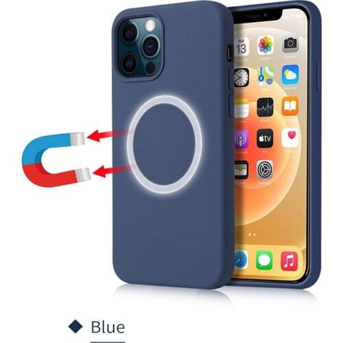 The New Magnetic phone case Fashion Real machine reduction of liquid silicone mobile phone case for iPhone 12 Phone case