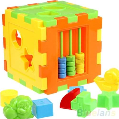 Kid Baby Toddler Educational Play Toy Games Animal Shape Alphabet Block Cube Development Attention Intensive Learning Toy Gift