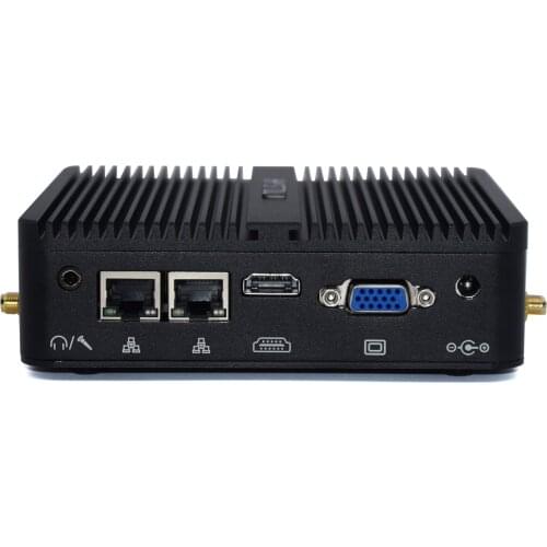 Low power Fanless Office Mini PC Intel Celeron J4105 Barebone 2*LAN HD VGA 2*rs232 protable HTPC server PC Mini PCI E wifi