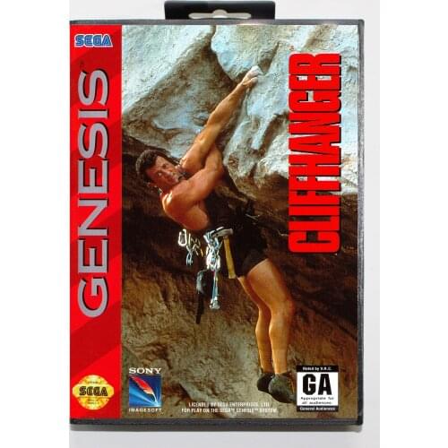Cliffhanger with Retail Box 16bit MD Game Card For Sega Mega Drive/ Genesis