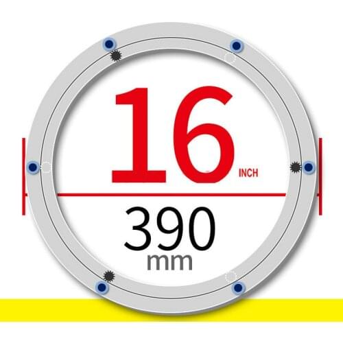 SS H16INCH/39CM ADVANCED Aluminium Alloy Lazy Susan Ball Bearing Turntable with Upgrade Anti Skid Soft Rubber Tips
