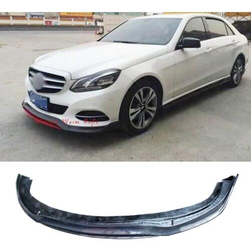 For Benz 14-15 W212 E200 E220 E250 E300 E350 E400 Carbon Fiber Front Bumper Lip Splitter standard bumper Only