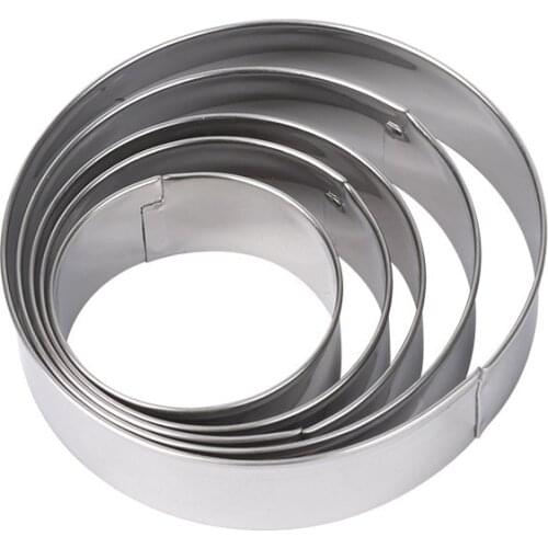 Polymer Clay Cutter Tool New 7cm/6cm/5cm/4.5cm/3.8cm Round Cutters Stainless Steel Cutting Die Clay Tools Mols