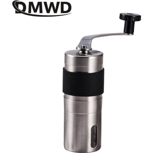 DMWD 30/40g Manual Ceramic Coffee Grinder Adjustable Stainless Steel Coffee Bean Mill With Rubber Loop Ring Kitchen Tools