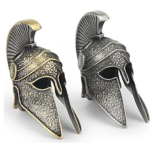 Vintage Knife Beads Flashlight Lanyard Paracord Bead Helmet Brass Retro Color Rope Beads