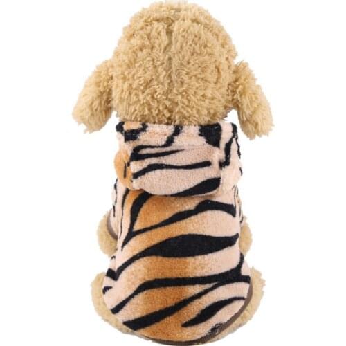 Winter Warm Dog Clothes Cute Tiger Animal Costumes Pet Cat Clothing for Small Medium Dog Hoodie Ropa Perro Outfit