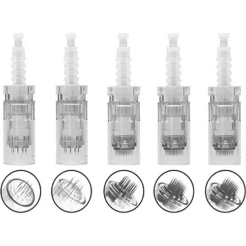 20pcs 12Pin Needle Derma Pen Bayonet Cartridge for Electric Auto Microneedle Derma Pen 9/36/42pin Nano Microneedling Needles Tip