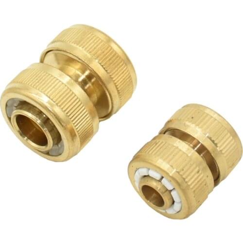 Brass 16mm 20 hose garden hose Repair joint Quick Connector 1/2" 3/4" copper irrigation hose for water 6pcs