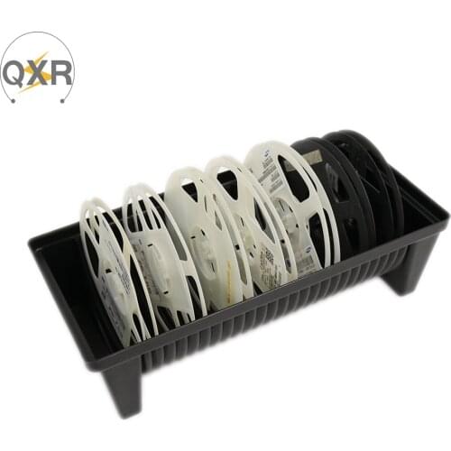 Q-RT1 410X190X110mm Antistatic Effect Diameter 180mm 25 Slots Black ESD SMT Reel Tray