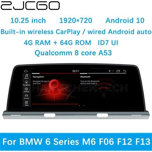 ZJCGO Car Multimedia Player Stereo GPS DVD Radio Navigation Android Screen System for BMW 6 Series M6 F06 F12 F13 2011~2019