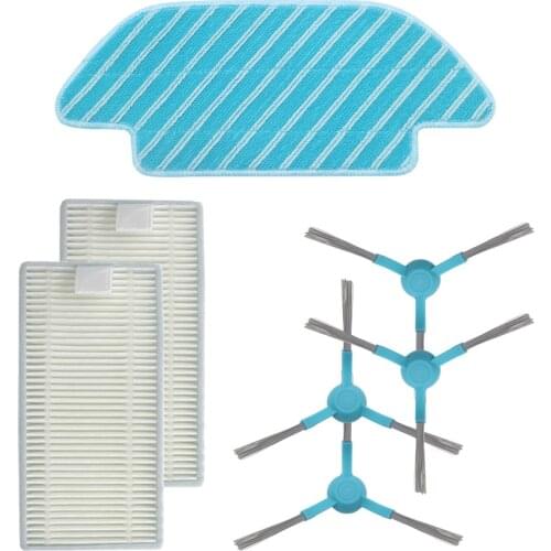 Side brush HEPA filters Fabric mop for Conga 4090 series robot vacuum cleaner accessories fabric mop insert kit