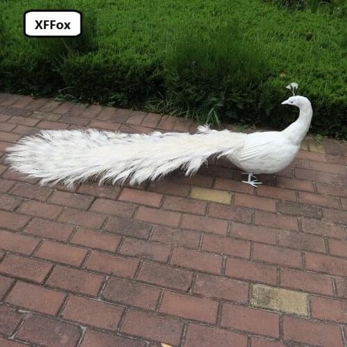 Big real life white peacock model foam&feather simulation turned peacock bird doll gift about 150cm xf0869