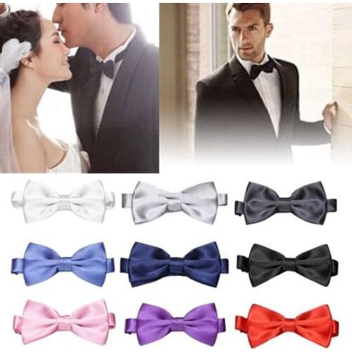 Bowtie men formal necktie boy Mens Fashion business wedding bow tie Male Dress Shirt gift Men Tuxedo Solid Butterfly Bowtie