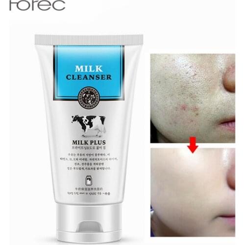 Horec Milk Facial Cleanser Deep Cleansing Moisturizing Whitening Acne Treatment Face Washing Remove Blackhead Face Cleaner 100g