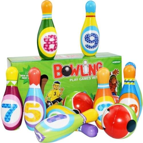 12 Pcs Bowling Toys Bowling Game Education Development Sports Indoor And Outdoor Parent-Child Interactive Sports Toys