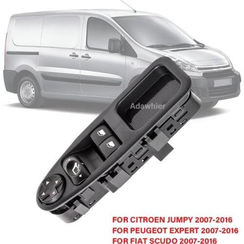 6554.ZJ For Fiat Scudo Citroen Jumpy Citroen Dispatch Peugeot Expert Master 2007 - 2016 Power Window Switch Control Button