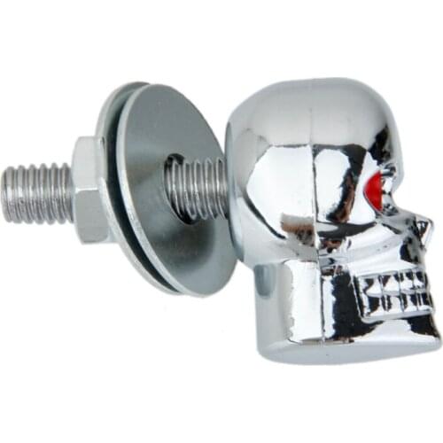 10x License Plate Fastener Kit Windshield Trim Bolts for Motorcycle - 6mm Thread Diameter - Chrome