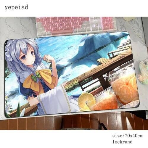 Sakuya Izayoi mousepad gamer Popular 70x40cm gaming mouse pad large home notebook pc accessories laptop padmouse ergonomic mat