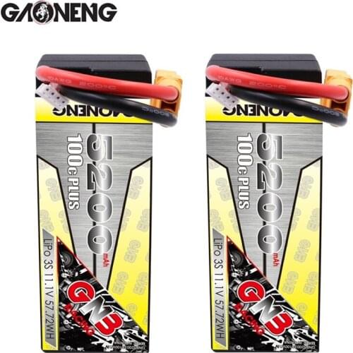 GNB 11.1v 5200mAh 100C MAX 200C LiPo Battery For Remote Control Car Racing Spare Parts With Shell Upgrade LiHV 3S Battery