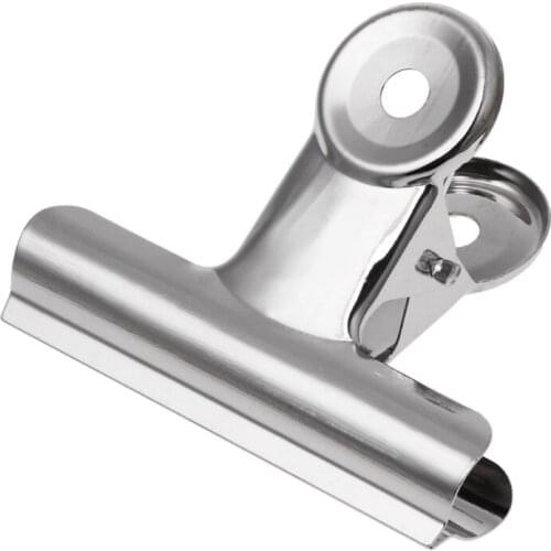 Metal Bulldog Clip Food Sealer Bag Clamp Office Paper Document Ticket Binder Metal Clip bag clips