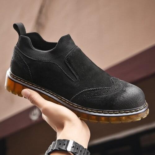 New Leather Men Casual Shoes Fashion Mens Flats Brand Mens Loafers Comfortable Men Oxfords Dress Shoes Men Casual Shoes