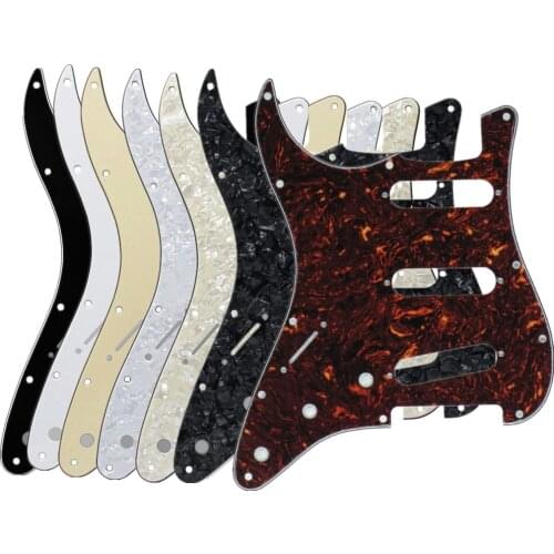 FLEOR Left Handed Guitar Pickguard ST SSS 11 Hole Scratch Plate, 6 Colors Option