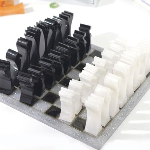 New Resin Mould Jewelry Mold Wholesale Crystal Drop Molds Three-dimensional Chess Piece Silicone Mold Mirror
