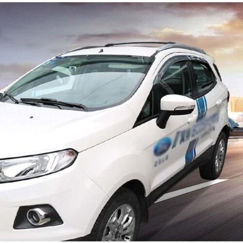 Brand New 1 Set Chrome Side Rain Guard Deflectors Vent Sun Shade Window Visors For Ford Ecosport 2013-2018
