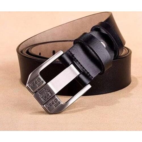 Leather mens belt high quality black jeans belts leather casual belt business youth middle-aged belt