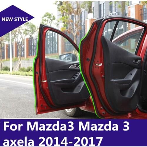 Rubber Seal Sound Insulation Weatherstrip Edge Trim Noise Insulation Car Door Sealing Strip For Mazda3 Mazda 3 axela 2014-2017