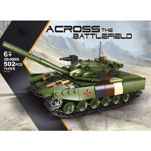 Modern military Soviet Union T-64 main battle tank batisbricks building block ww2 vehicle brick toys collection for boys gift