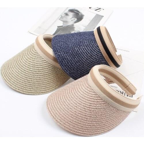2019 Sun Hats Women Fashion Sequin Straw Hats Parent-Child Summer Cap Big Wide Brim Empty Top Hat Panama Beach Hat