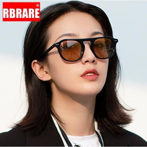 RBRARE Round Sunglasses Women Transparent Frame Womens Sunglasses Luxury Brand Sun Glasses for Men Vintage Gafas De Sol Hombre