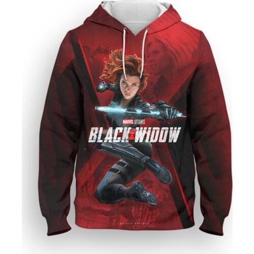 Marvel Black Widow 3D Print Mens Hoodie Casual Spring Autumn Cool Children Pullover Streetwear Women Oversize Sweatshirts