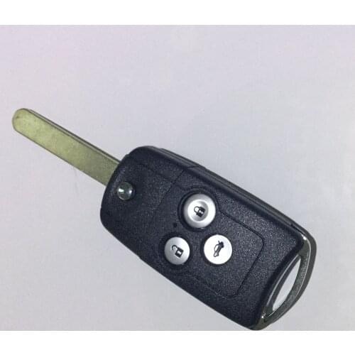 Replacement 3 Buttons Uncut Blade FOB Case Flip Remote Key Shell For Honda Accord Spirior CRV